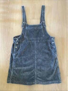 Women’s Corduroy Pinafore Dress in slate - Comfortable Everyday Layering